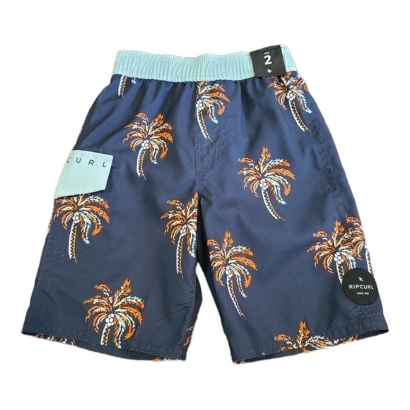 RIP Curl Mirage Palm Daze Blue Swim Shorts Size 2 - Picture 1 of 2